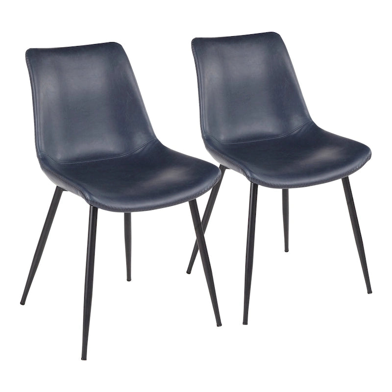 Chaise de salle à manger industrielle en similicuir d'inspiration vintage Carson Carrington (lot de 2)