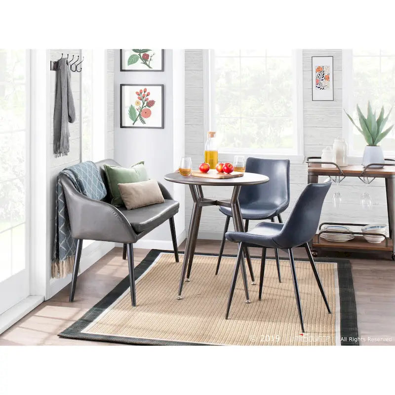 Chaise de salle à manger industrielle en similicuir d'inspiration vintage Carson Carrington (lot de 2)