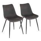 Chaise de salle à manger industrielle en similicuir d'inspiration vintage Carson Carrington (lot de 2)