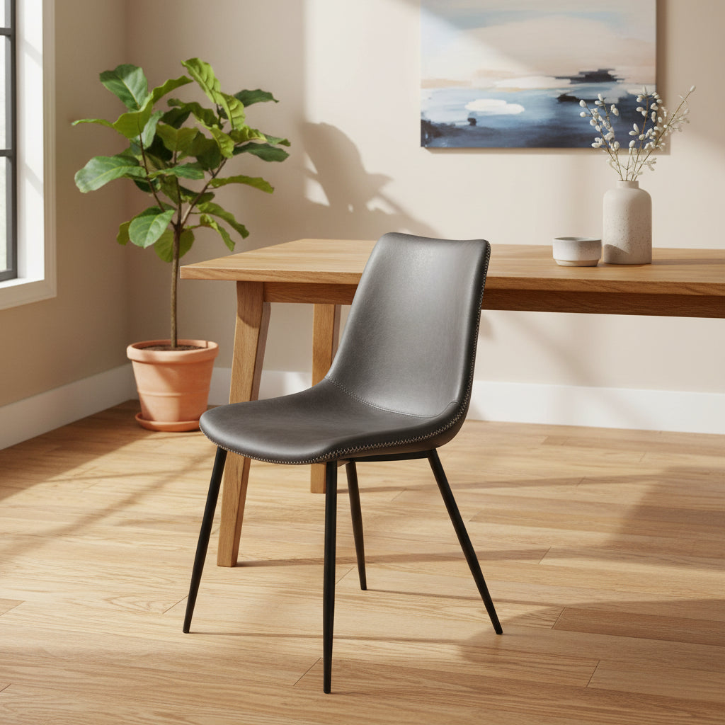 Chaise de salle à manger industrielle en similicuir d'inspiration vintage Carson Carrington (lot de 2)