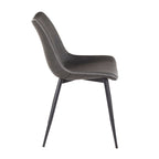 Chaise de salle à manger industrielle en similicuir d'inspiration vintage Carson Carrington (lot de 2)