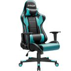 Fauteuil de bureau gaming ergonomique en similicuir réglable pivotant