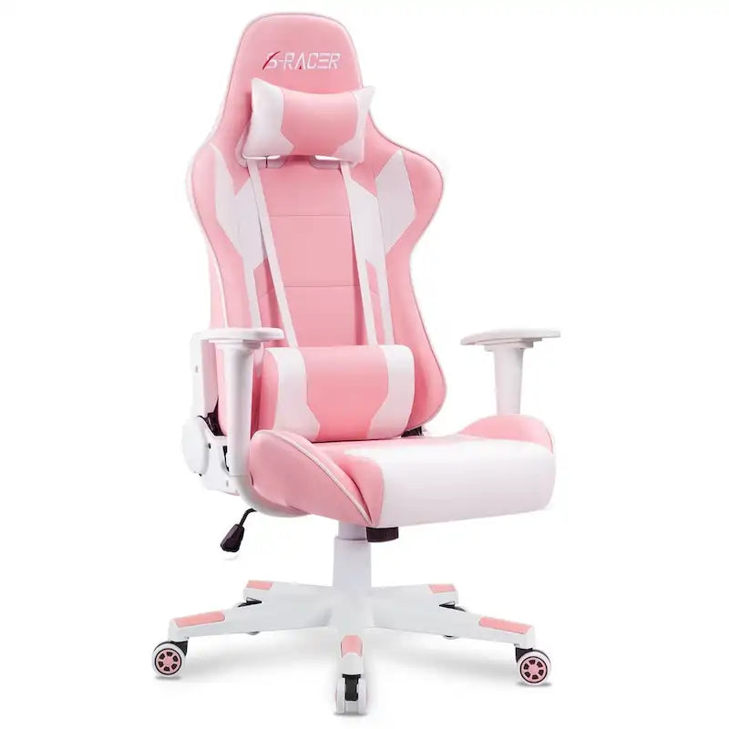   Ergonomic Faux Leather Adjustable Swivel Office Gaming Chair