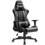 Fauteuil de bureau gaming ergonomique en similicuir réglable pivotant