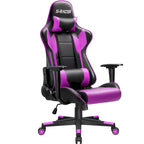 Fauteuil de bureau gaming ergonomique en similicuir réglable pivotant