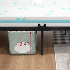 Cadre de lit baldaquin en métal avec tête et pied de lit de style européen orné, acier robuste, convient à votre matelas, montage facile.