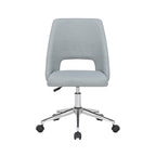 Chaise de bureau Kimora, revêtement en lin, roulettes