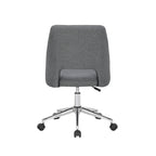 Chaise de bureau Kimora, revêtement en lin, roulettes