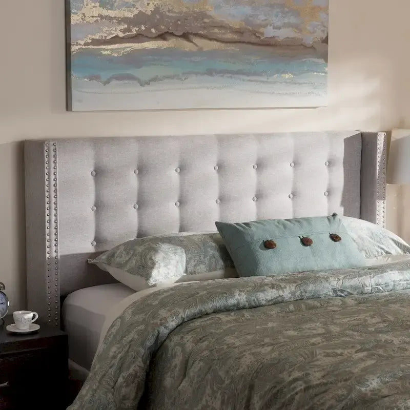 Tête de lit contemporaine en tissu de