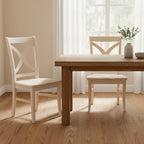International Concepts Solid Wood Cosmo X-back Dining Chairs, Set of 2