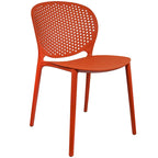 Chaises d'appoint de salle à manger sans accoudoirs empilables, moulées, mates, pour patio, intérieur, extérieur, cuisine, chambre à coucher, lot de 2