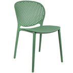 Chaises d'appoint de salle à manger sans accoudoirs empilables, moulées, mates, pour patio, intérieur, extérieur, cuisine, chambre à coucher, lot de 2