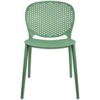 Chaises d'appoint de salle à manger sans accoudoirs empilables, moulées, mates, pour patio, intérieur, extérieur, cuisine, chambre à coucher, lot de 2