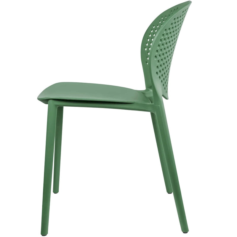 Chaises d'appoint de salle à manger sans accoudoirs empilables, moulées, mates, pour patio, intérieur, extérieur, cuisine, chambre à coucher, lot de 2