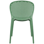 Chaises d'appoint de salle à manger sans accoudoirs empilables, moulées, mates, pour patio, intérieur, extérieur, cuisine, chambre à coucher, lot de 2