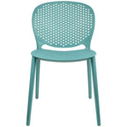 Chaises d'appoint de salle à manger sans accoudoirs empilables, moulées, mates, pour patio, intérieur, extérieur, cuisine, chambre à coucher, lot de 2