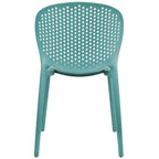 Chaises d'appoint de salle à manger sans accoudoirs empilables, moulées, mates, pour patio, intérieur, extérieur, cuisine, chambre à coucher, lot de 2