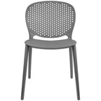 Chaises d'appoint de salle à manger sans accoudoirs empilables, moulées, mates, pour patio, intérieur, extérieur, cuisine, chambre à coucher, lot de 2