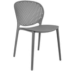 Chaises d'appoint de salle à manger sans accoudoirs empilables, moulées, mates, pour patio, intérieur, extérieur, cuisine, chambre à coucher, lot de 2