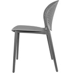 Chaises d'appoint de salle à manger sans accoudoirs empilables, moulées, mates, pour patio, intérieur, extérieur, cuisine, chambre à coucher, lot de 2