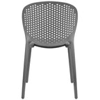 Chaises d'appoint de salle à manger sans accoudoirs empilables, moulées, mates, pour patio, intérieur, extérieur, cuisine, chambre à coucher, lot de 2