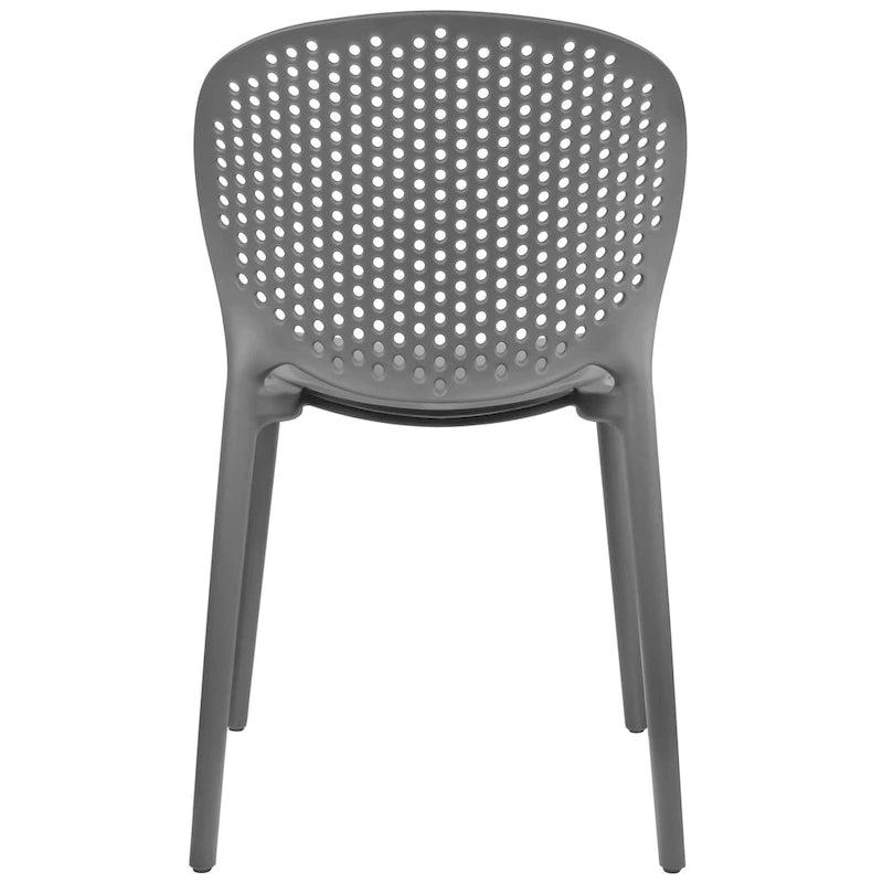 Chaises d'appoint de salle à manger sans accoudoirs empilables, moulées, mates, pour patio, intérieur, extérieur, cuisine, chambre à coucher, lot de 2