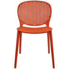 Chaises d'appoint de salle à manger sans accoudoirs empilables, moulées, mates, pour patio, intérieur, extérieur, cuisine, chambre à coucher, lot de 2