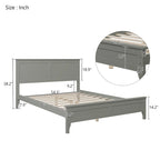 Lit plateforme complet moderne en bois pour chambre à coucher