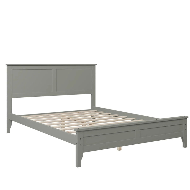 Lit plateforme complet moderne en bois pour chambre à coucher