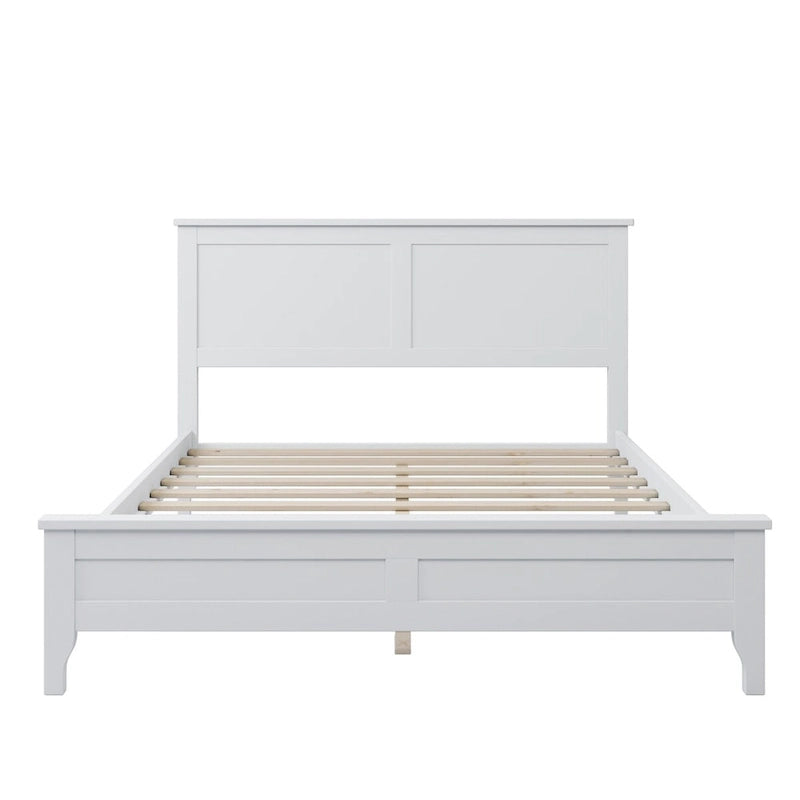 Lit plateforme complet moderne en bois pour chambre à coucher