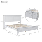 Lit plateforme complet moderne en bois pour chambre à coucher