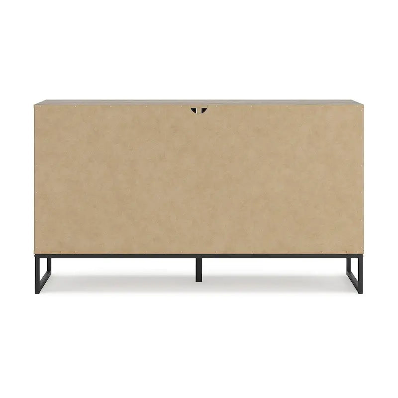 Tête de lit à panneaux Deanlow Honey avec commode et table de chevet