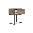 Tête de lit à panneaux Deanlow Honey avec commode et table de chevet