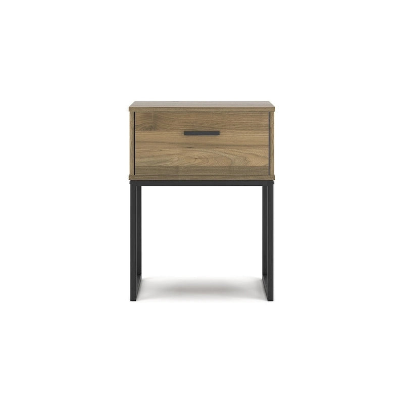 Tête de lit à panneaux Deanlow Honey avec commode et table de chevet