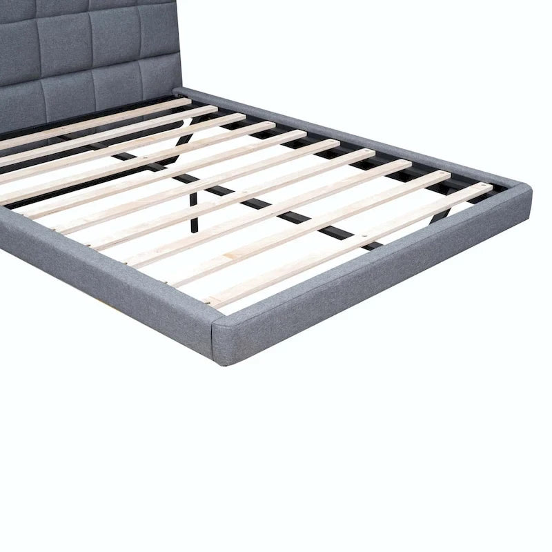 Lit double capitonné avec lumières LED et ports USB