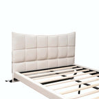 Lit double capitonné avec lumières LED et ports USB