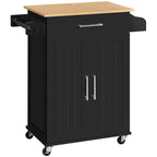   Rolling Kitchen Car with Towel Rack,Drawer, 2 Doors