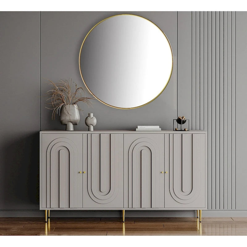 Meuble de rangement moderne en bois à 4 portes pour salon