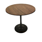 Table à manger ronde, table tulipe de 80 cm de diamètre pour 2-4 personnes avec plateau en MDF et piètement colonne, table d'appoint