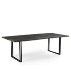 Table à manger en bois massif Sparrow - Gris
