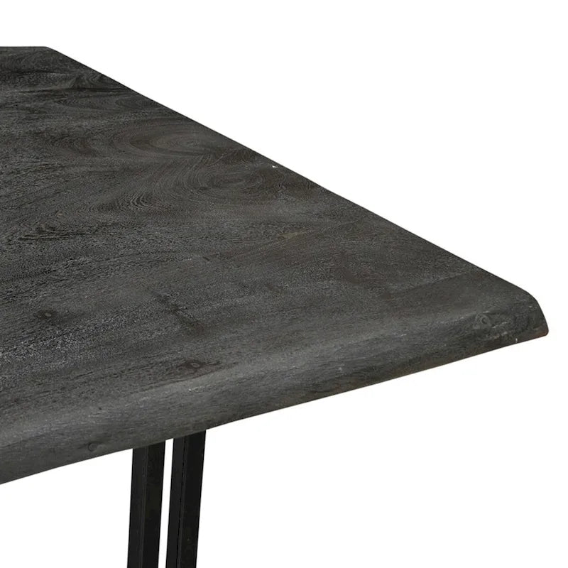 Table à manger en bois massif Sparrow - Gris
