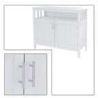 Buffet Minimaliste Classique en Bois avec un Placard et un Compartiment de Rangement Ouvert