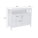 Buffet Minimaliste Classique en Bois avec un Placard et un Compartiment de Rangement Ouvert