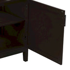 Buffet Minimaliste Classique en Bois avec un Placard et un Compartiment de Rangement Ouvert