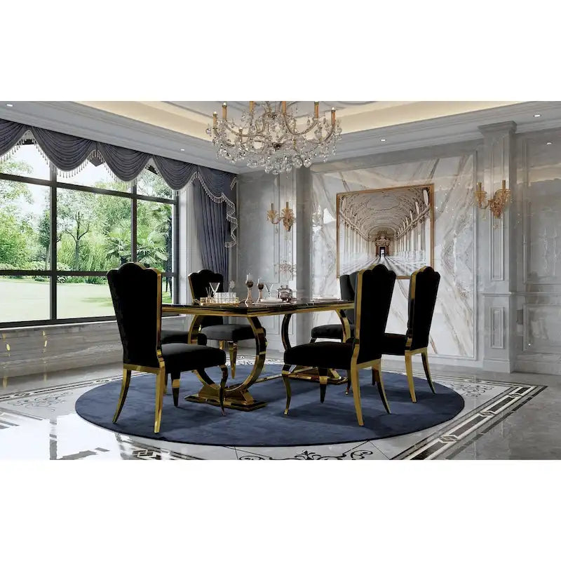 Table de salle à manger rectangulaire de 72 pouces avec piètement en U