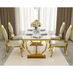 Table de salle à manger rectangulaire de 72 pouces avec piètement en U