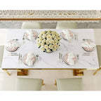Table de salle à manger rectangulaire de 72 pouces avec piètement en U
