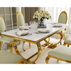 Table de salle à manger rectangulaire de 72 pouces avec piètement en U
