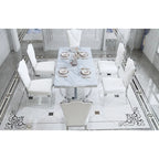 Table de salle à manger rectangulaire de 72 pouces avec piètement en U