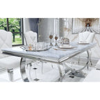 Table de salle à manger rectangulaire de 72 pouces avec piètement en U
